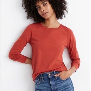 NWT Madewell Northside Vintage Burnt Orange Tee